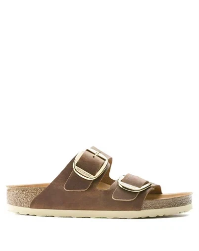 Birkenstock - Arizona Big Buckle Oiled Leather Sandal - Cognac
